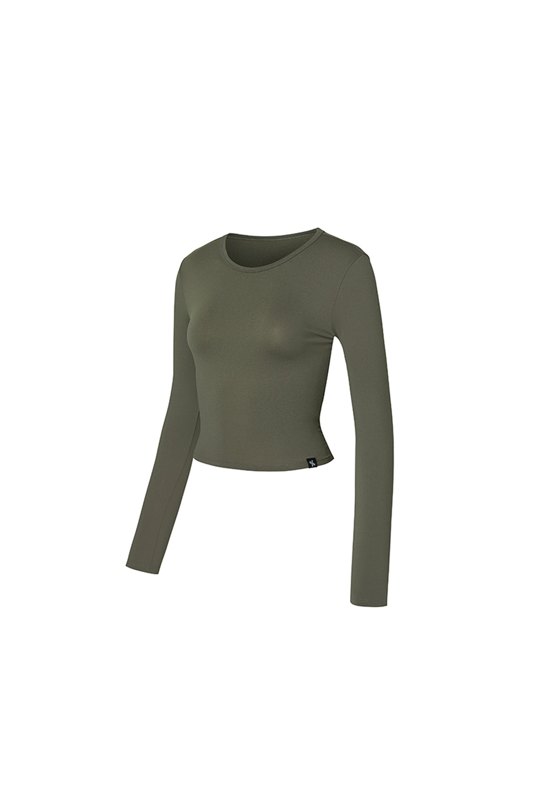 All Day Feather Crop Top - Forest Khaki (Clearance)