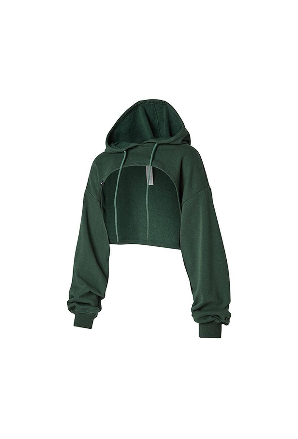 Layered Hood Sweatshirt - Antique Green