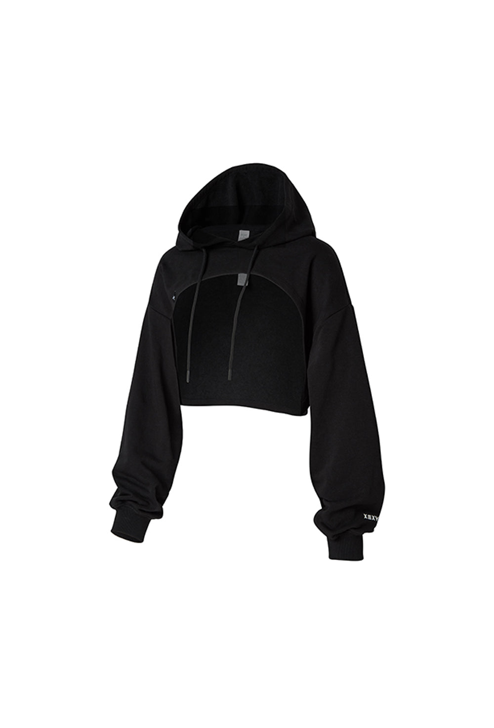Layered Hood Sweatshirt - Black