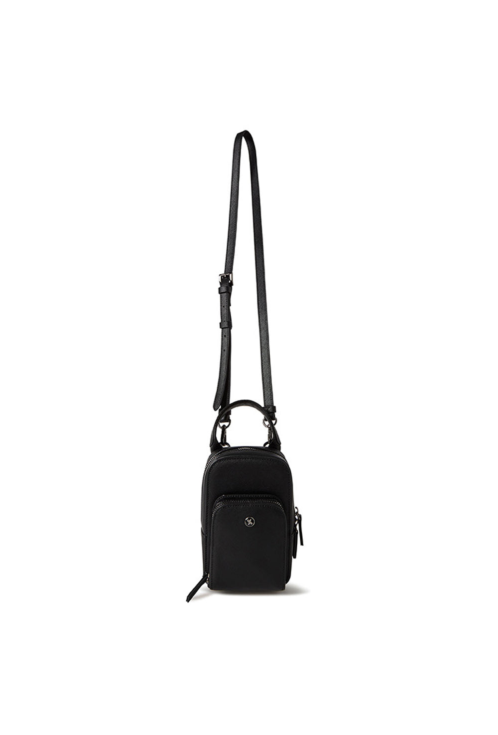 Top Handle Mini Cross Bag - Black