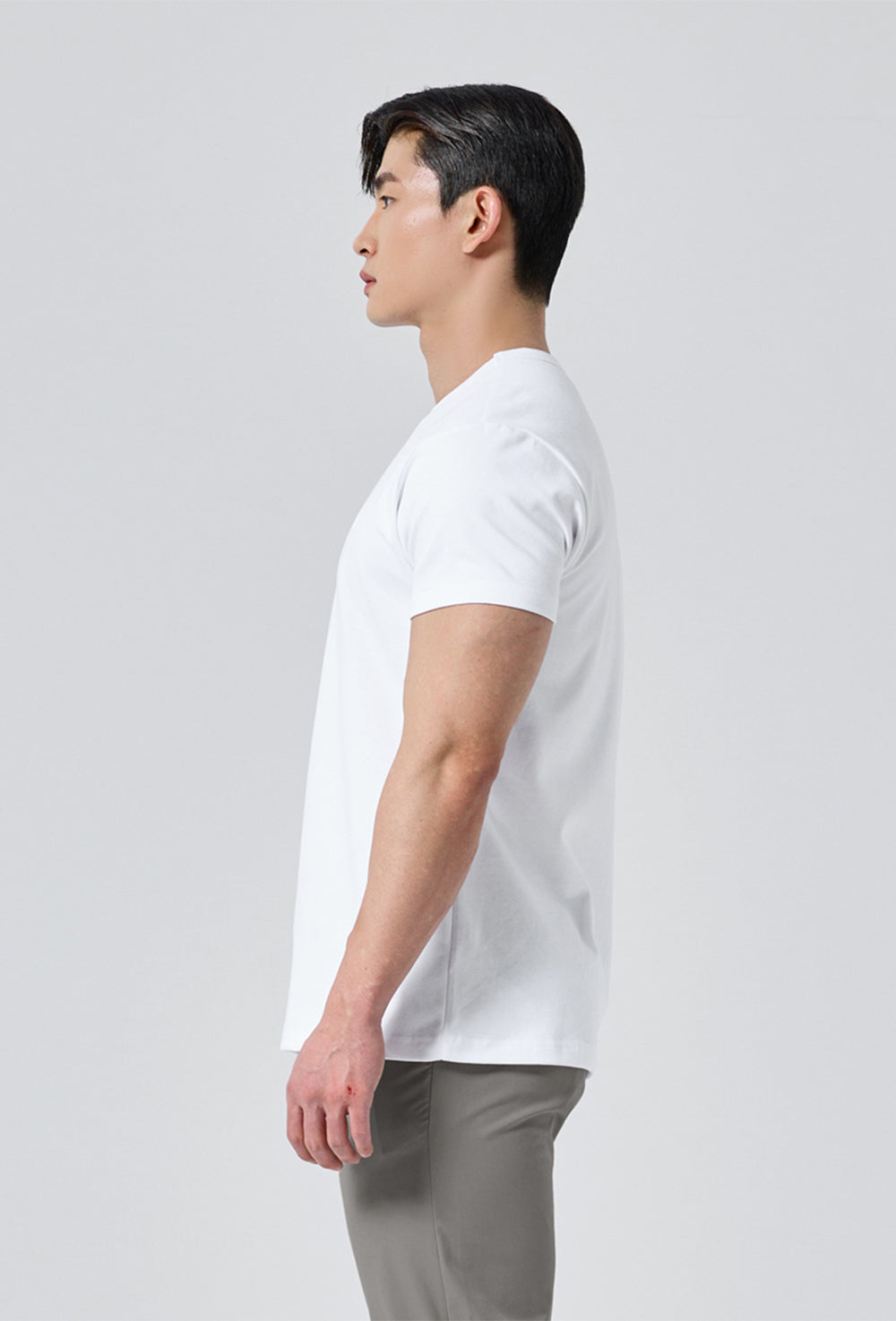 Muscle Fit Dual Short Sleeve - City White