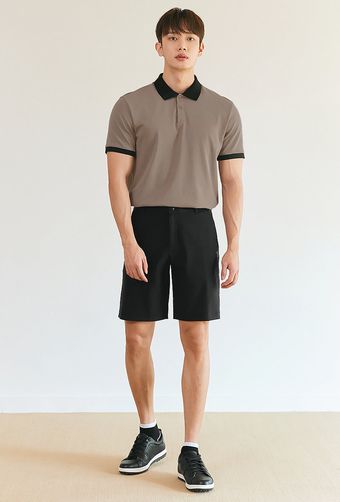Elastic Golf Shorts - Black