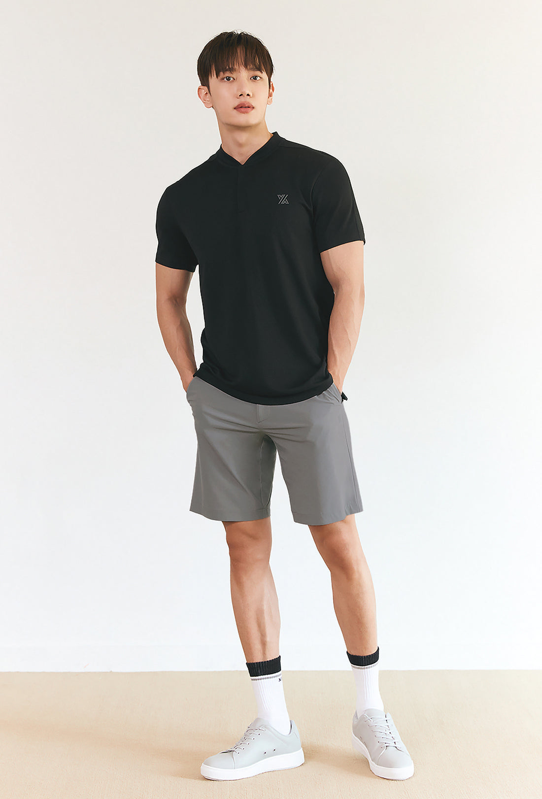 Elastic Golf Shorts - Easy Gray