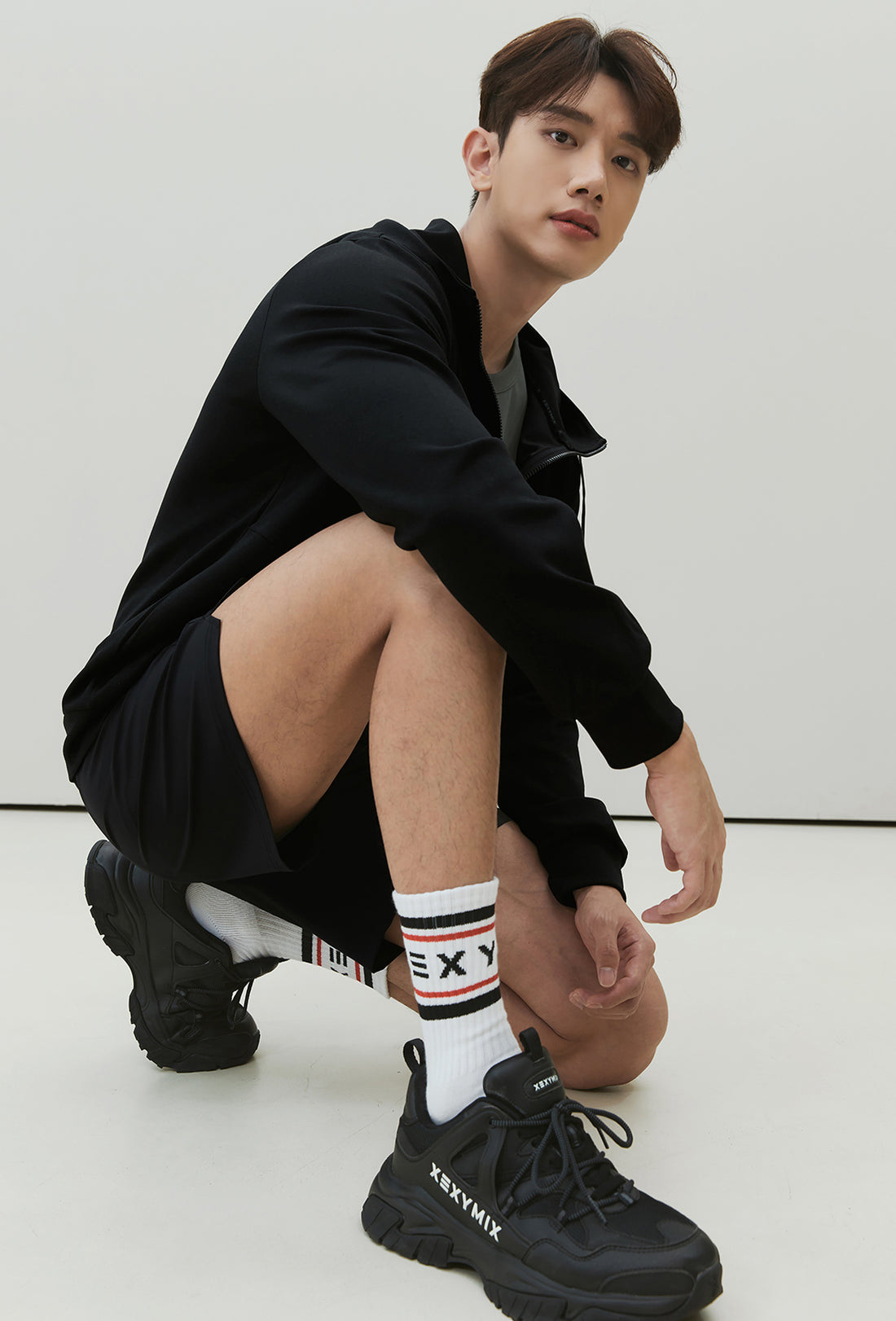 Flex Zip-up Hoodie - Black