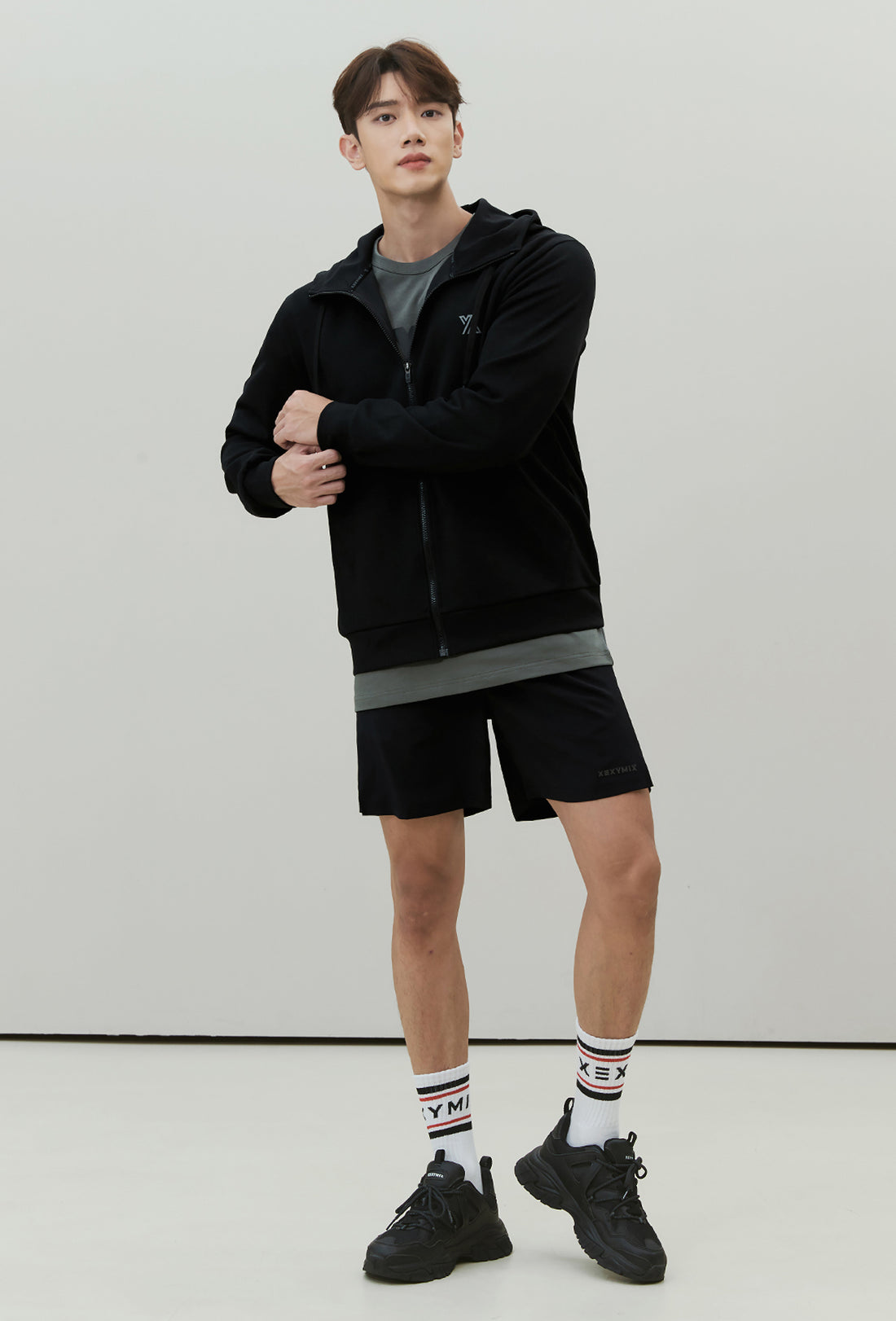 Flex Zip-up Hoodie - Black