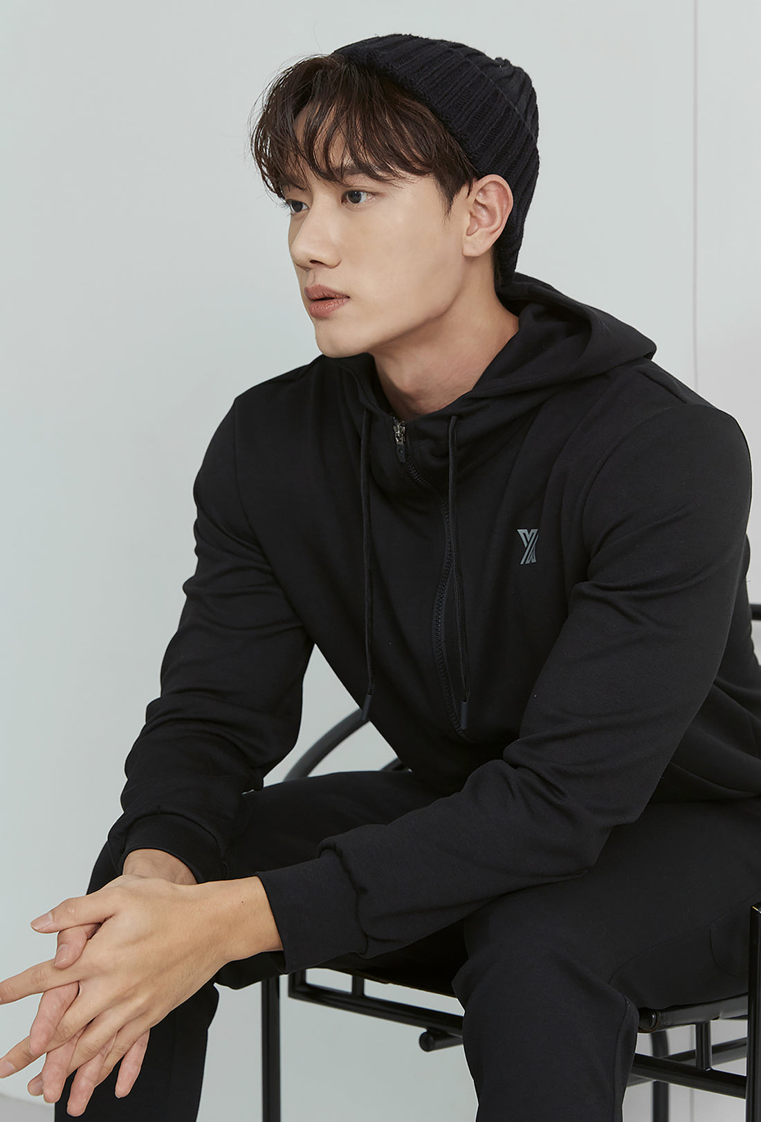 Flex Zip-up Hoodie - Black