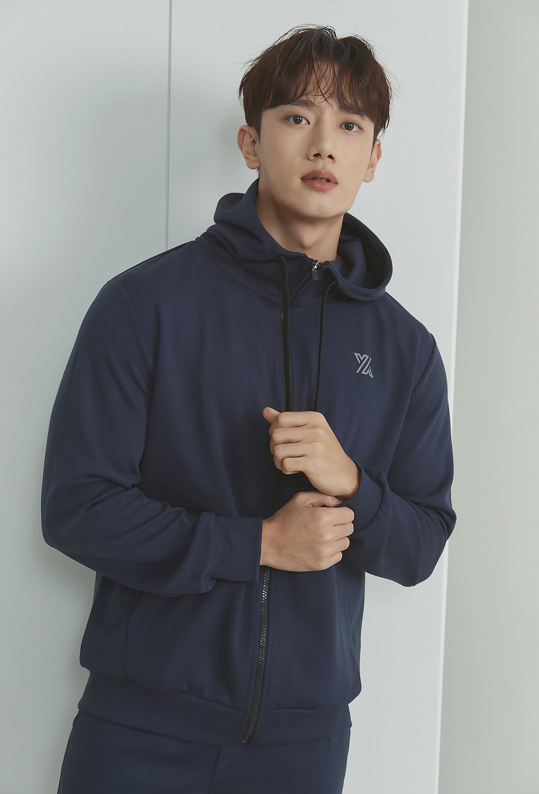Flex Zip-up Hoodie - Double Navy