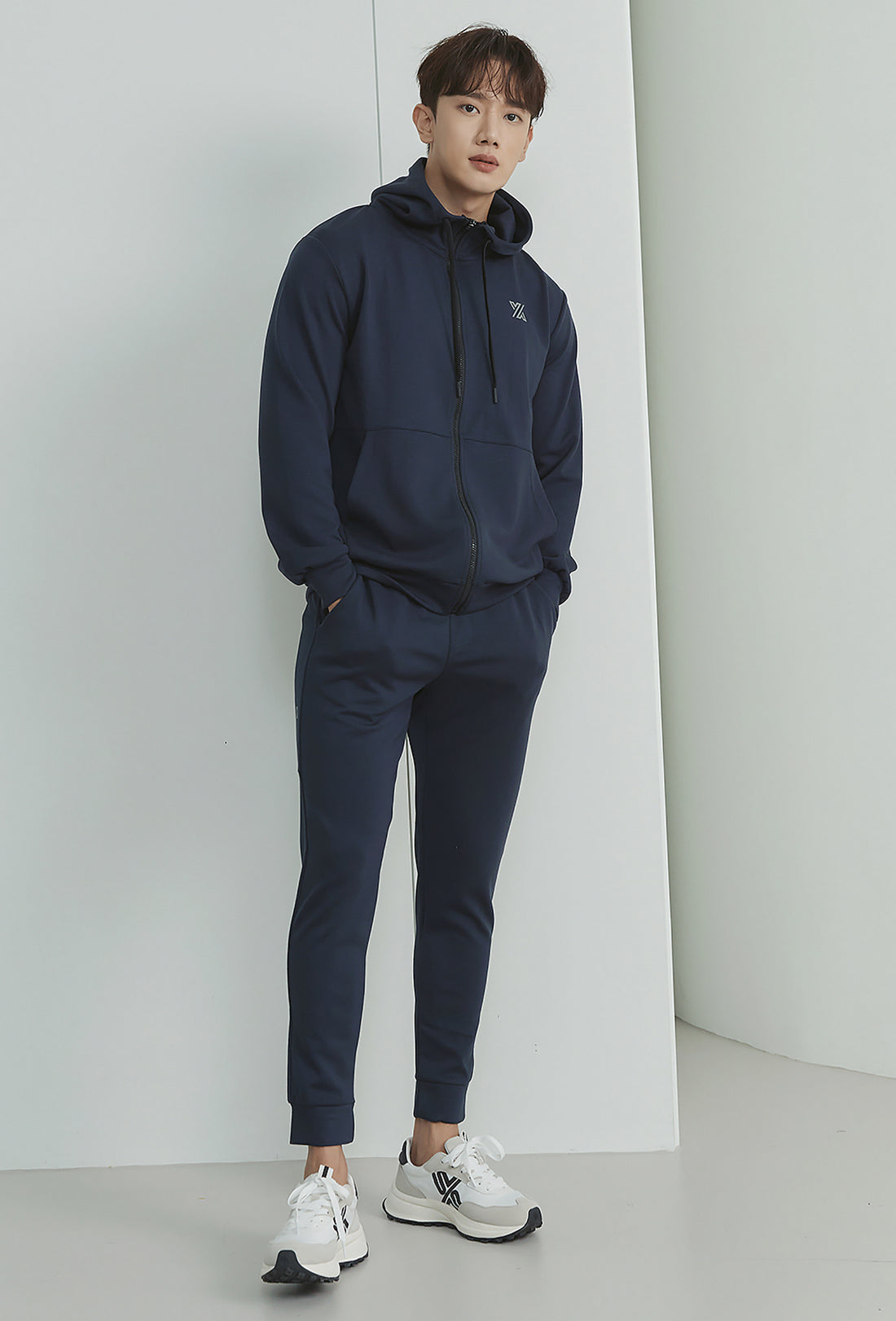 Flex Zip-up Hoodie - Double Navy