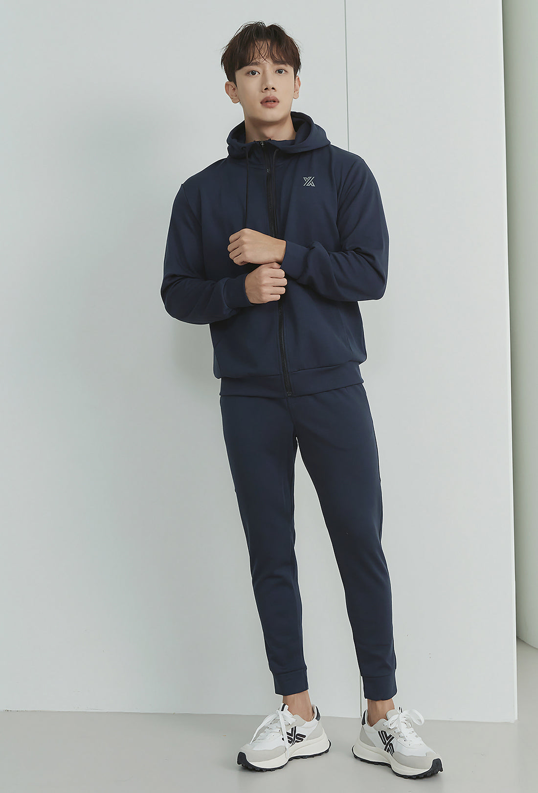 Flex Zip-up Hoodie - Double Navy
