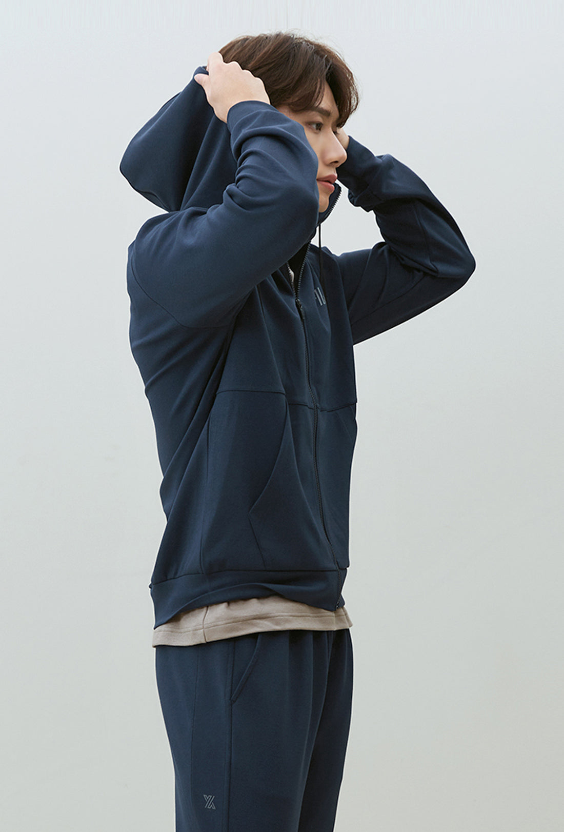 Flex Zip-up Hoodie - Double Navy