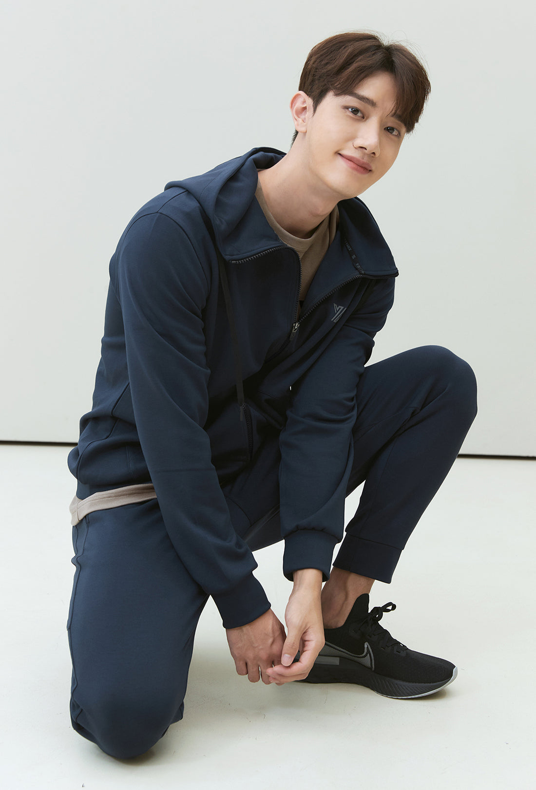 Flex Zip-up Hoodie - Double Navy