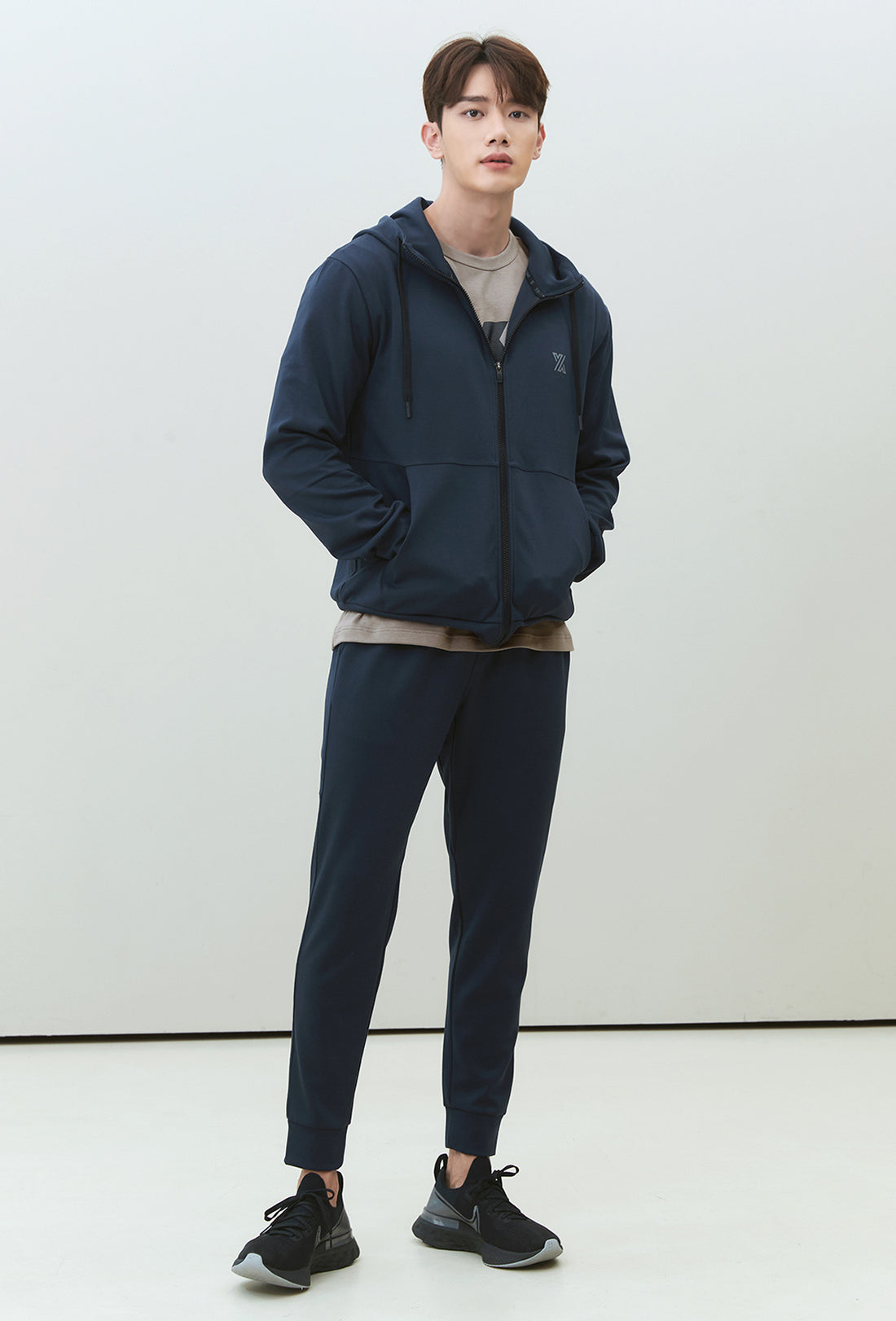 Flex Zip-up Hoodie - Double Navy