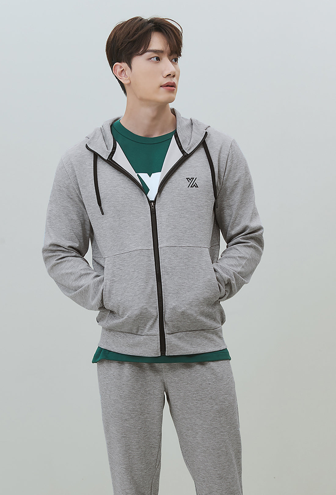 Flex Zip-up Hoodie - Melange Gray
