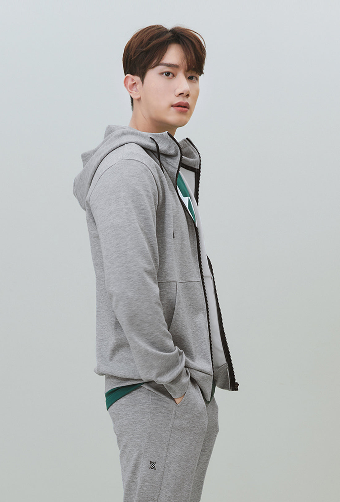 Flex Zip-up Hoodie - Melange Gray