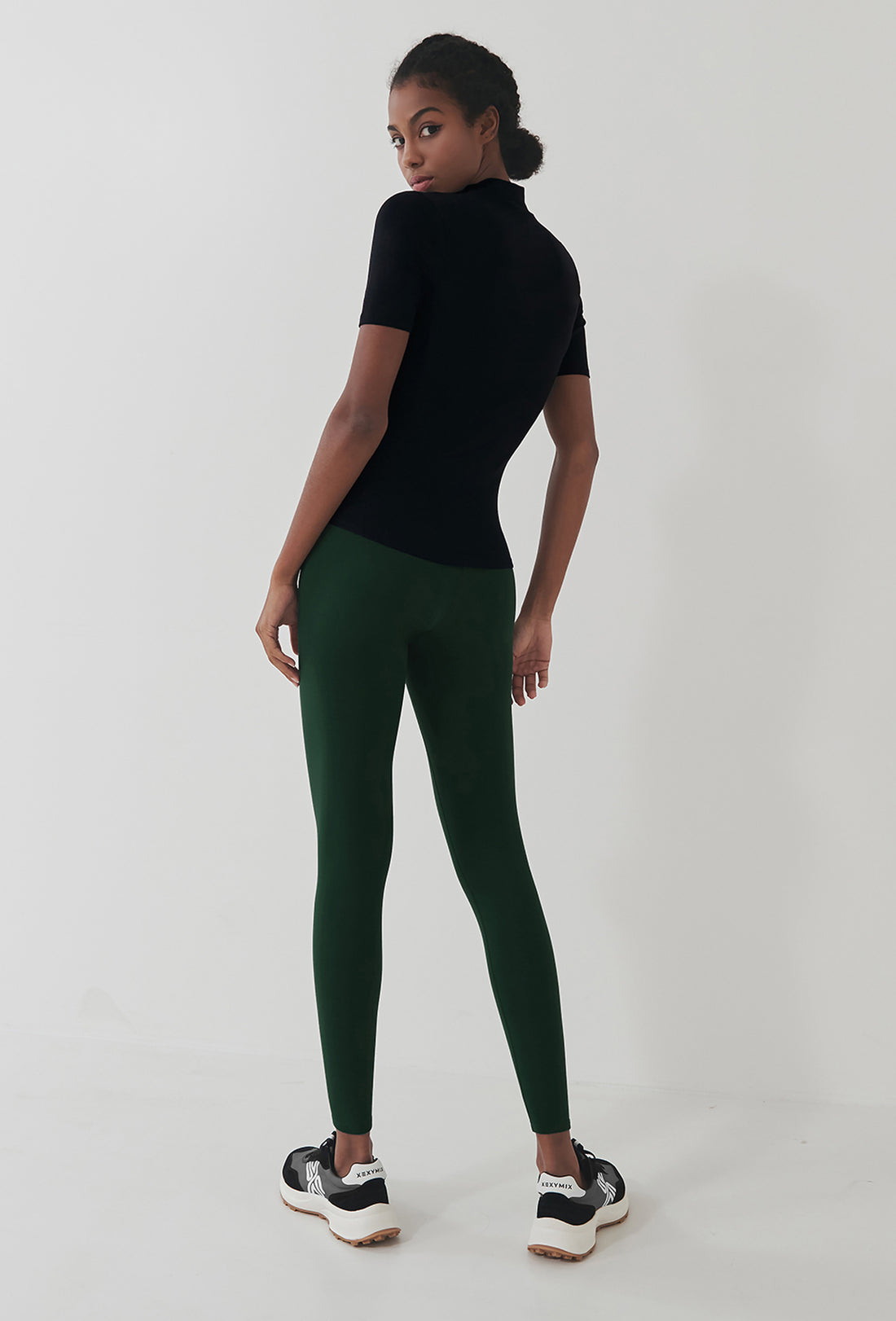 XELLA Intention Hard Fluffy Napping Leggings - Antique Green