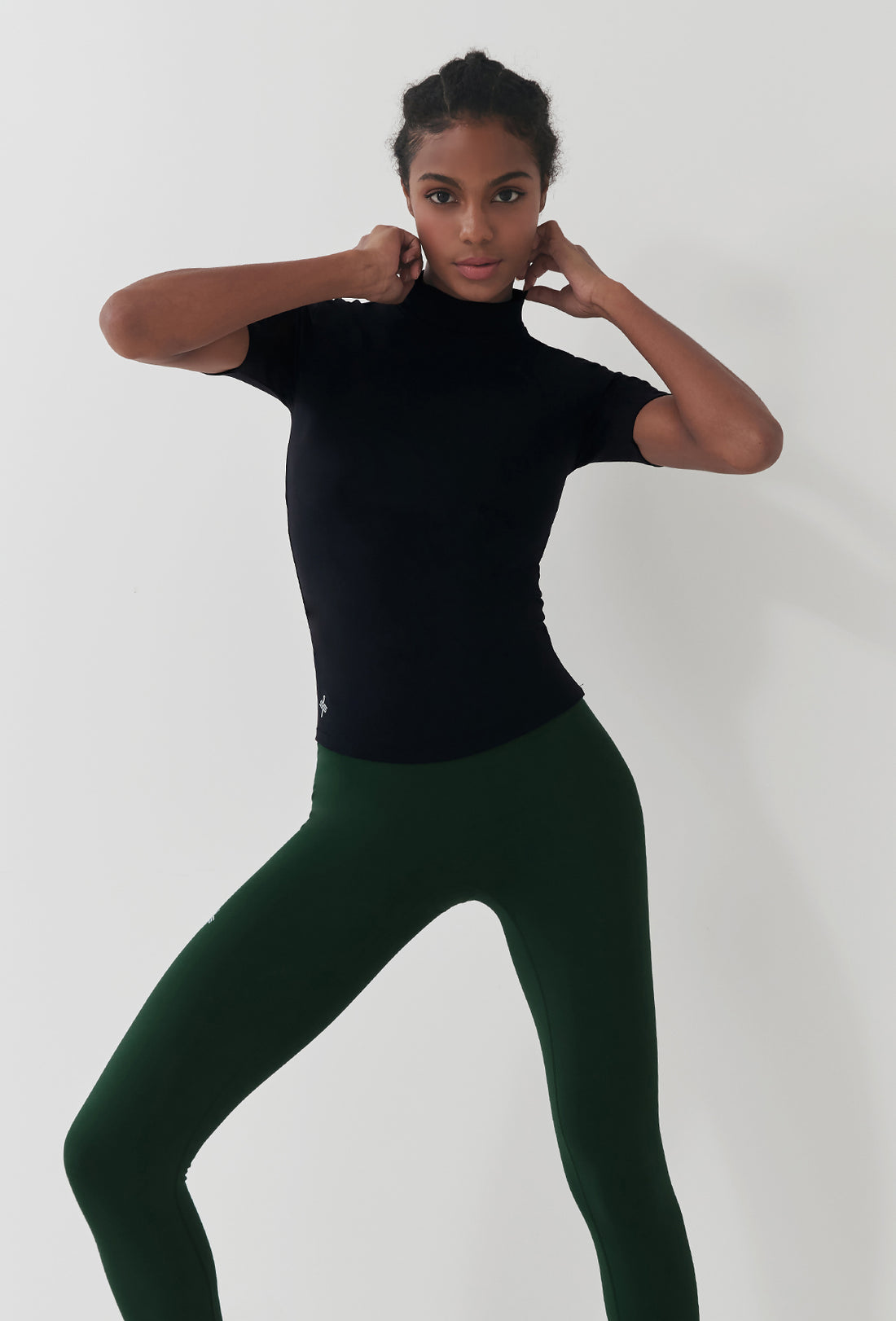 XELLA Intention Hard Fluffy Napping Leggings - Antique Green