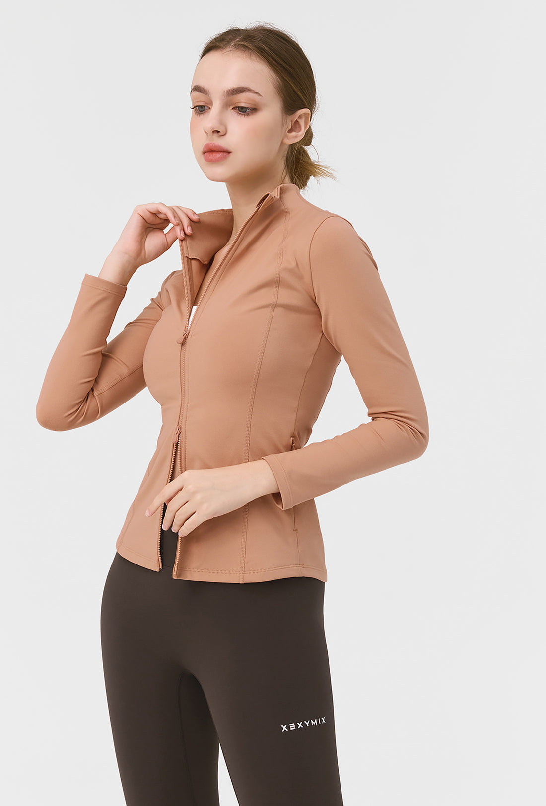 XELLA Intention Slim Fit Zip-up Jacket - Awesome Peach