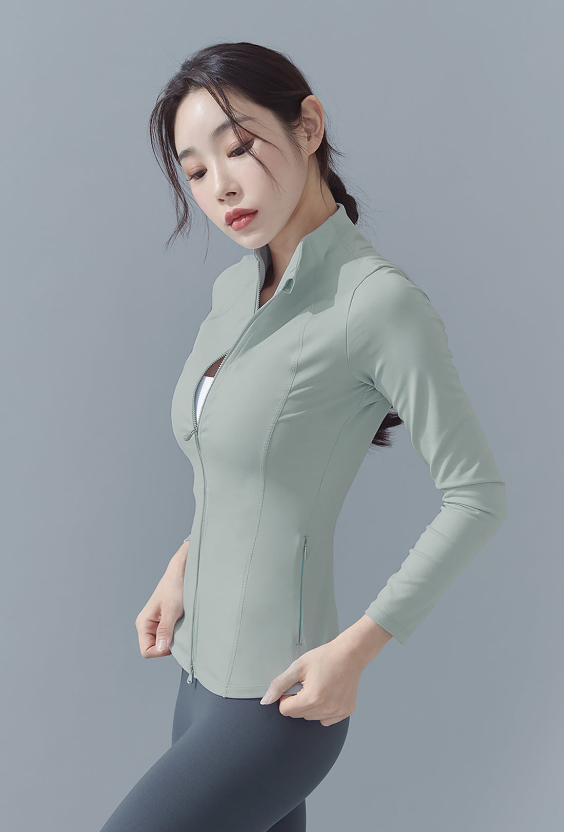 XEXYMIX XELLA™ Intention Slim Fit Zip-up Jacket - Icing Mint
