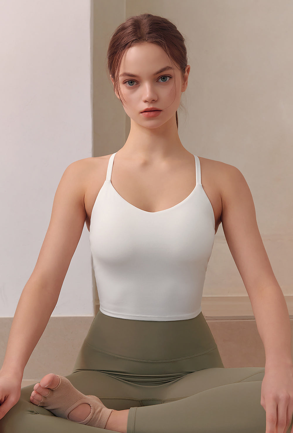 Back Line Bra Top - Ivory