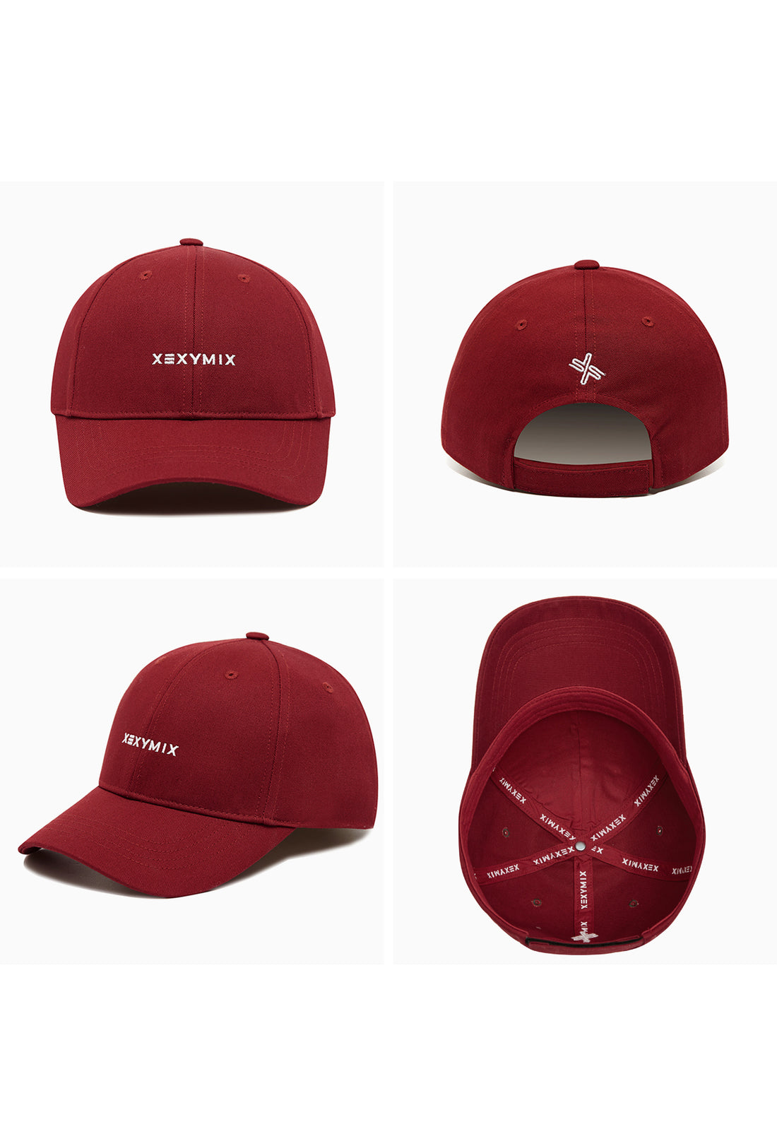Classic Lettering Ball Cap - Berry Wine