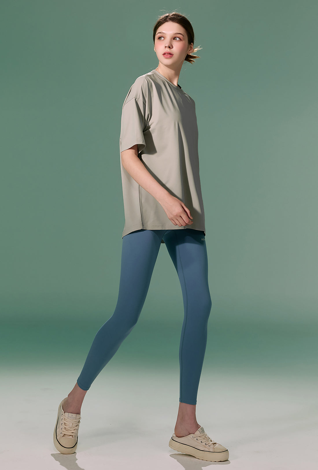 Ice Feather Over Fit T Shirt - Moon Beam Beige