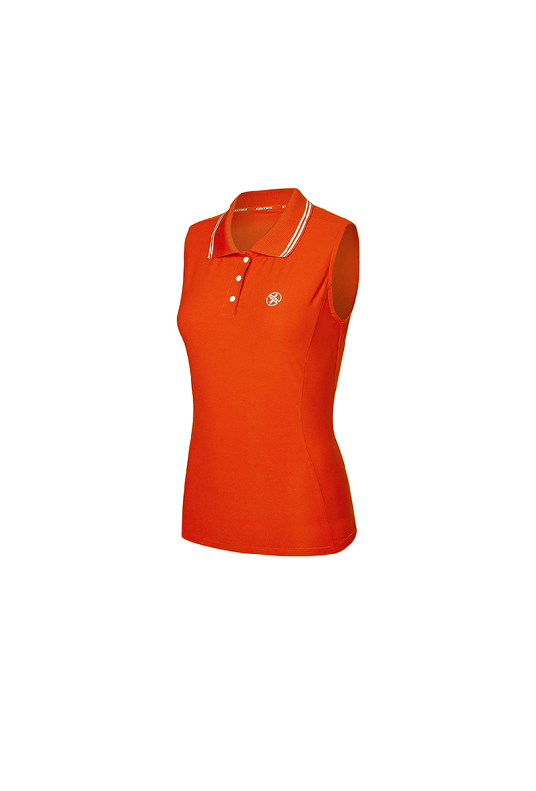Pique Polo Slim fit Sleeveless - Red Sun