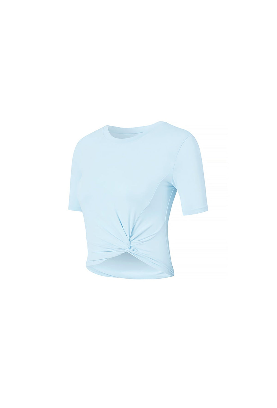 XEXYMIX Fresh Feather Twist Crop Short Sleeve - Pure Blue