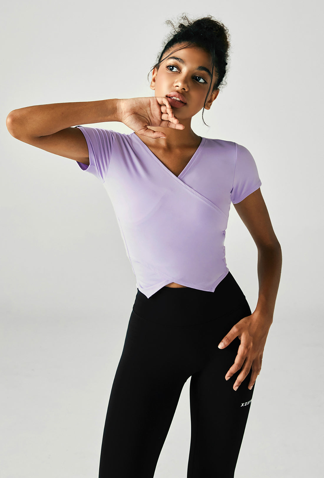 Wrap Cover Up Short Sleeve - Lavender Perfume